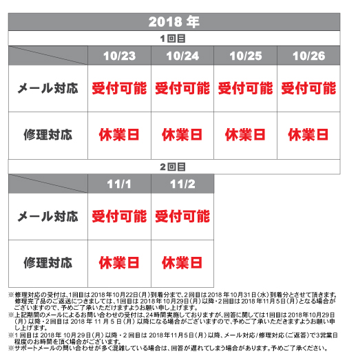 社内研修休業に関するお知らせ